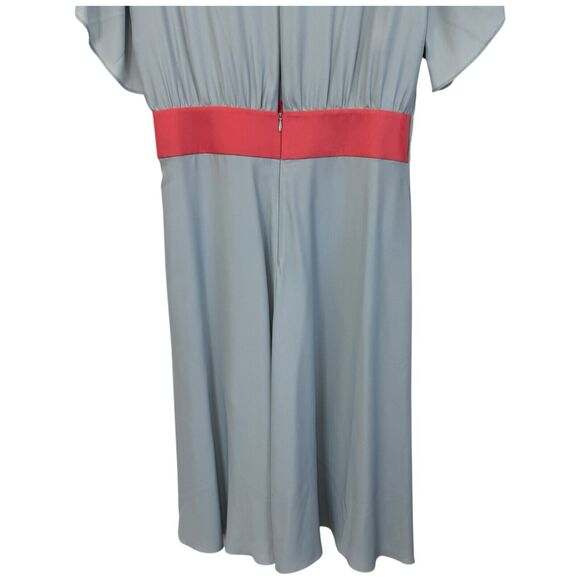 Emporio Armani Silk Midi Dress in Light Blue Size 44 - Picture 9 of 10